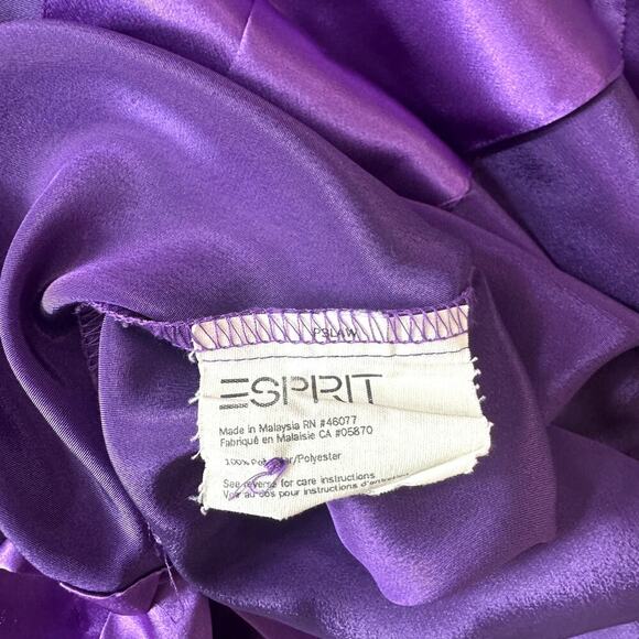 VTG Purple Esprit Button Down Top Women's Size Large - Picture 7 of 7